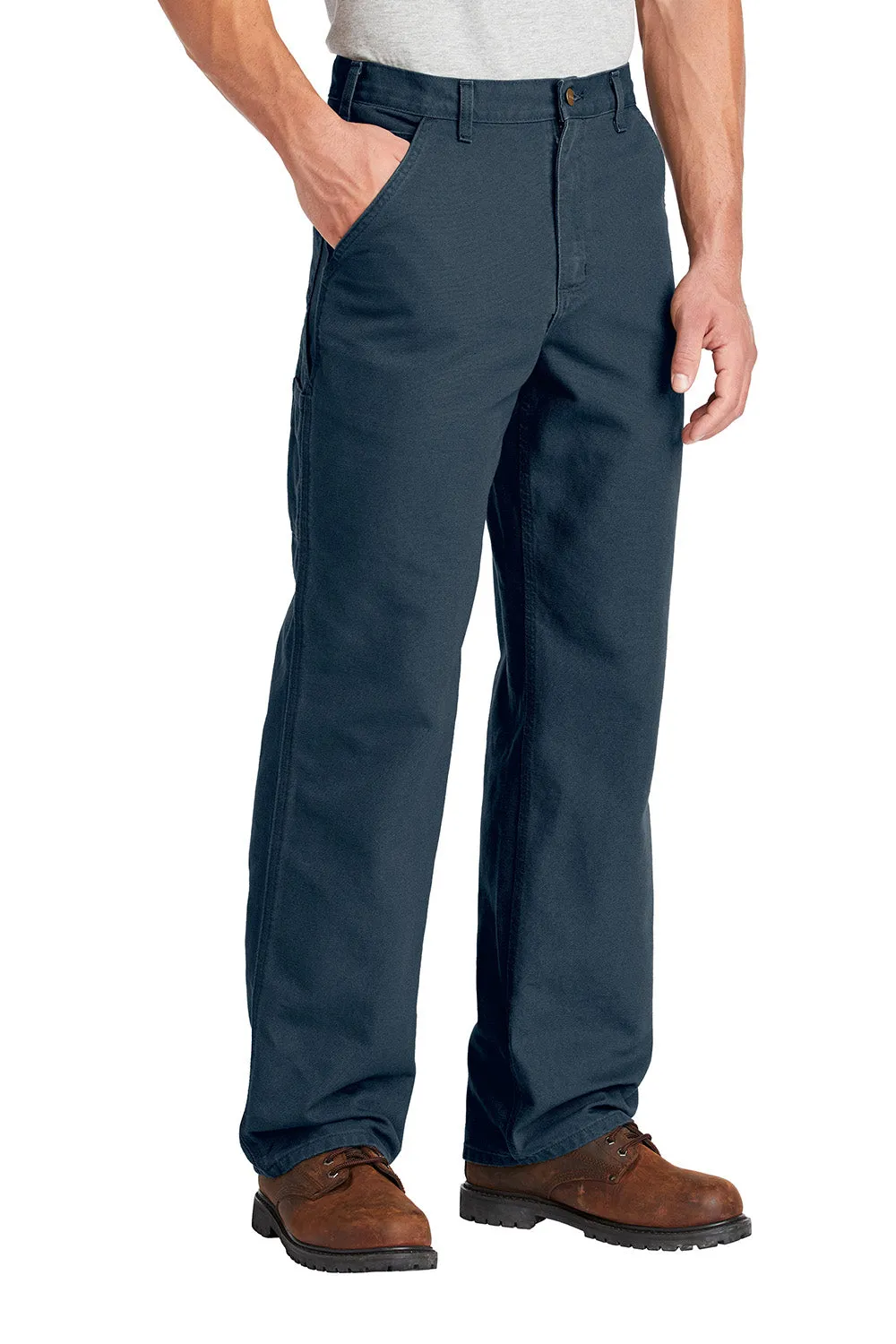 Carhartt Mens Washed Duck Work Dungarees w/ Pockets - Midnight Navy Blue - NEW
