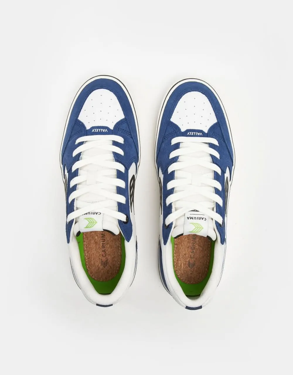 Cariuma Vallely Pro Skate Shoes - Off-White/Mystery Blue