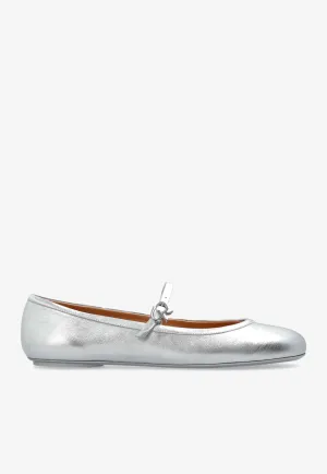 Carla Metallic Leather Ballet Flats