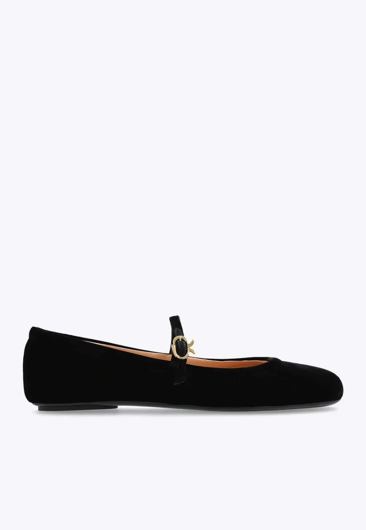 Carla Velvet Mary-Jane Ballet Flats