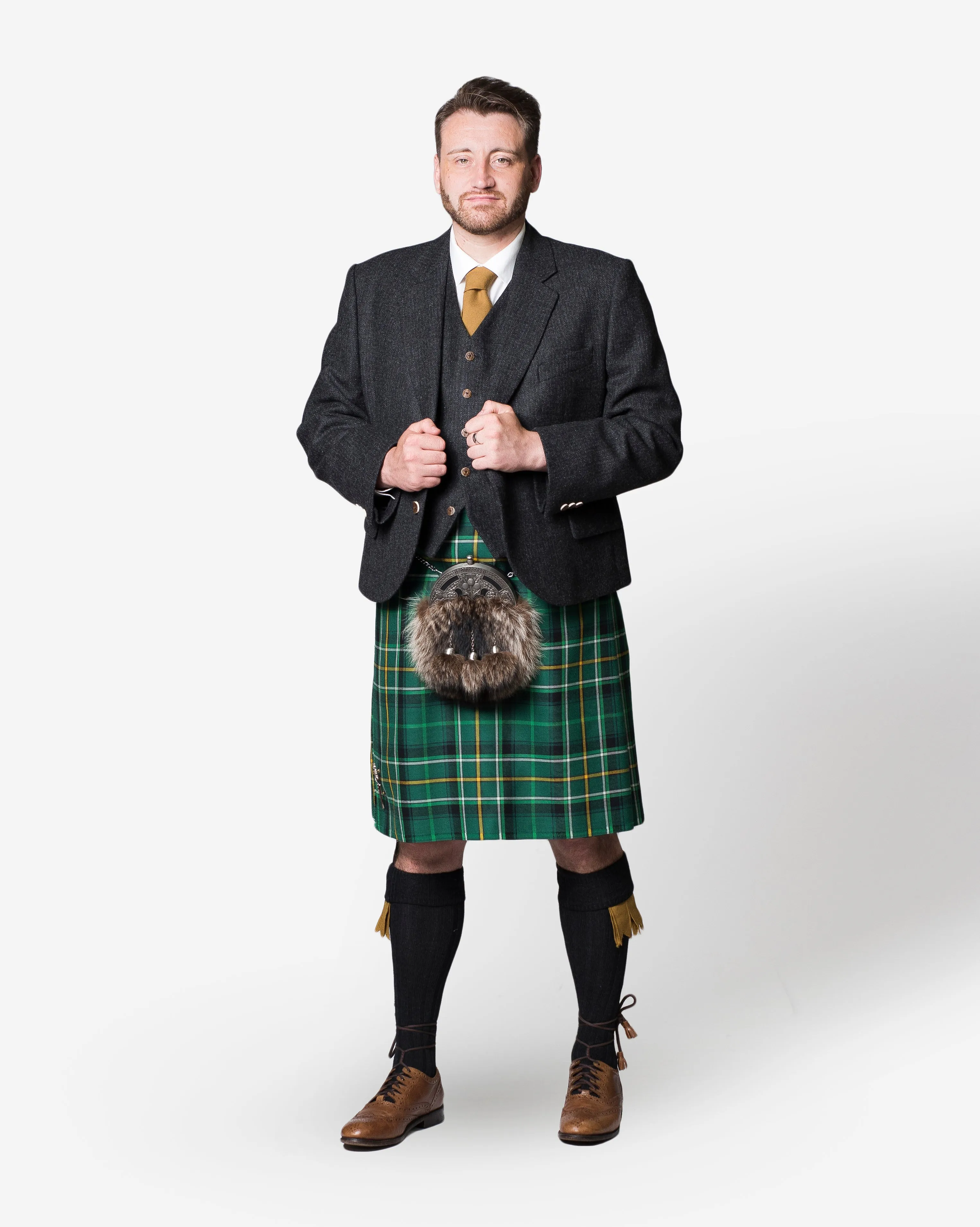 Celtic FC / Lovat Charcoal Tweed Kilt Hire Outfit