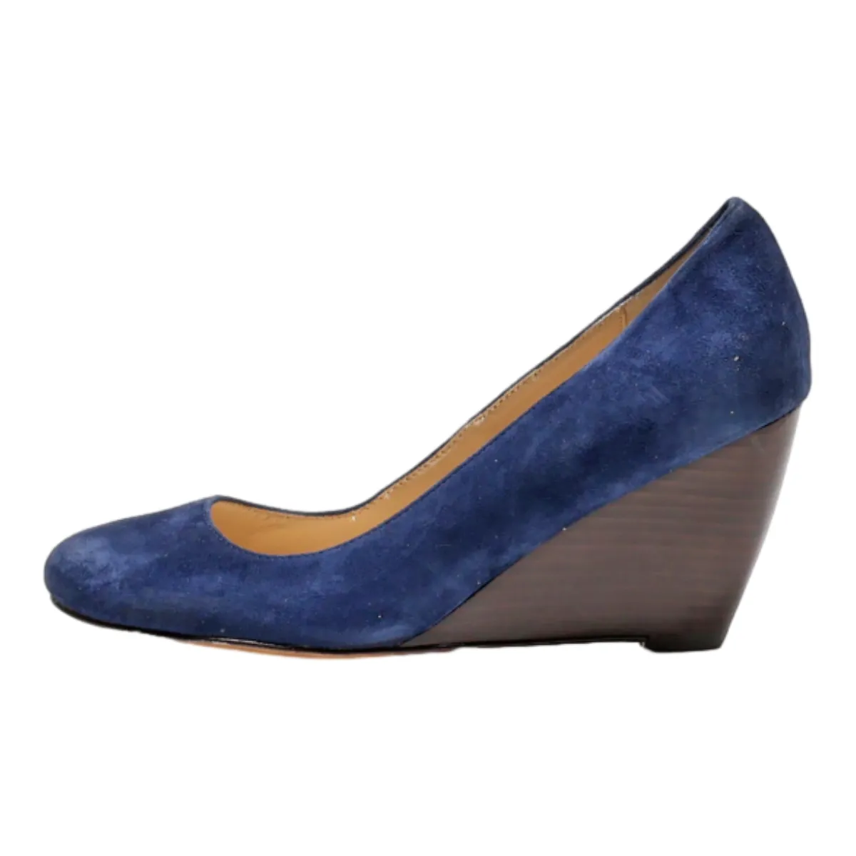 COLE HAAN Wedge Heels Blue Suede Womens UK 5.5