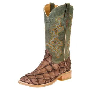 Corral Men's Brown/ Turquoise Fish Embroidery Boots A4048