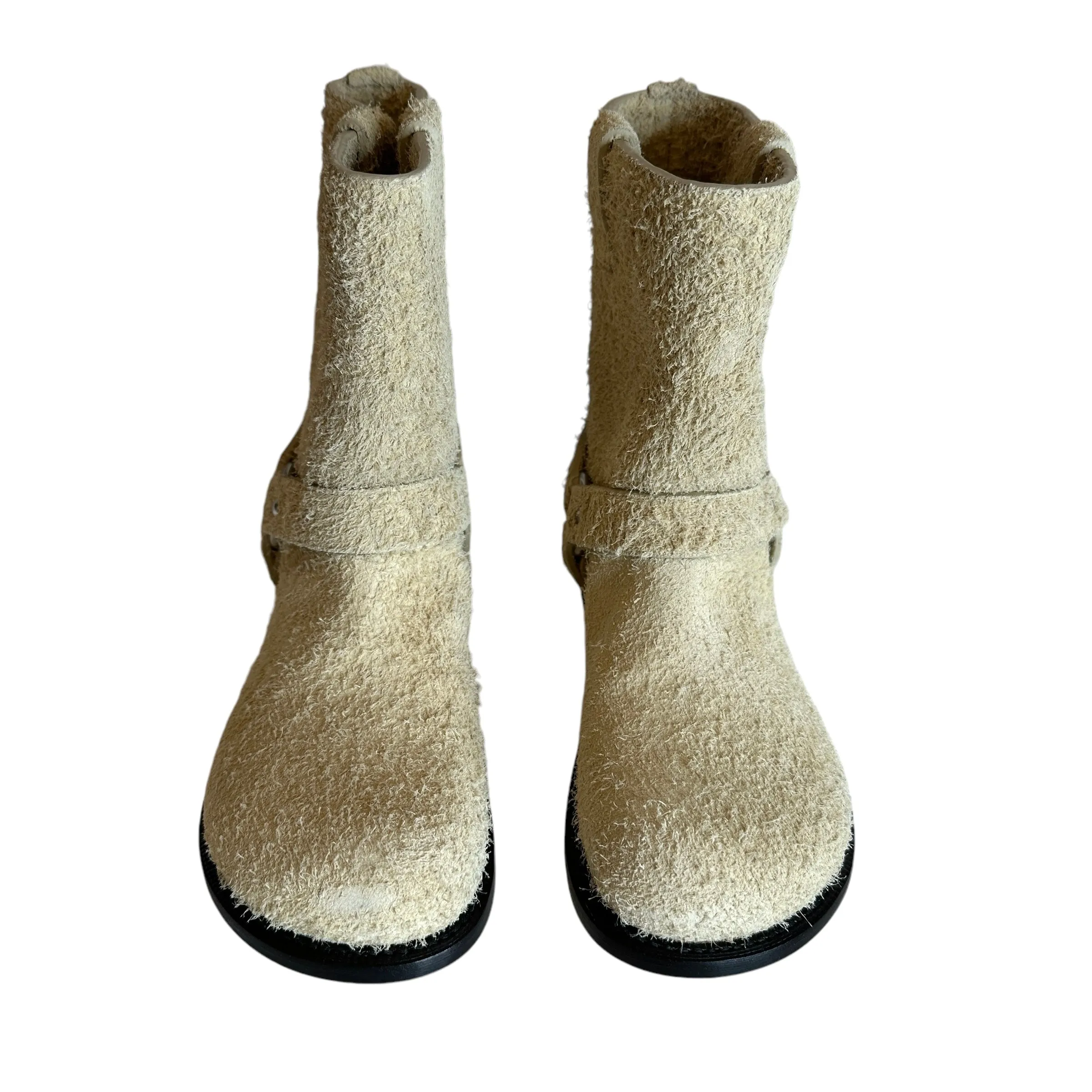 Cream Suede Boots - 7