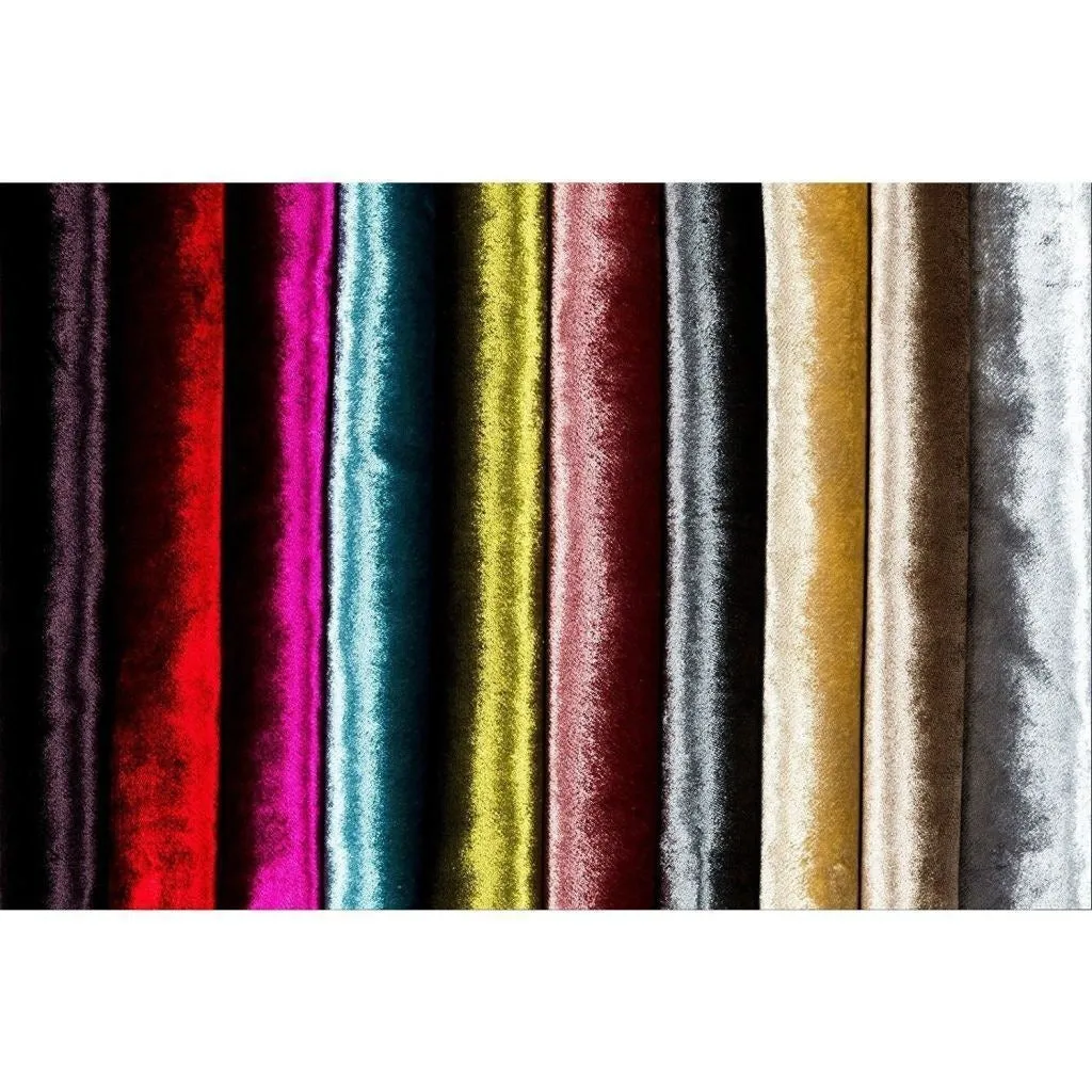 Crushed Velvet Duck Egg Blue Fabric
