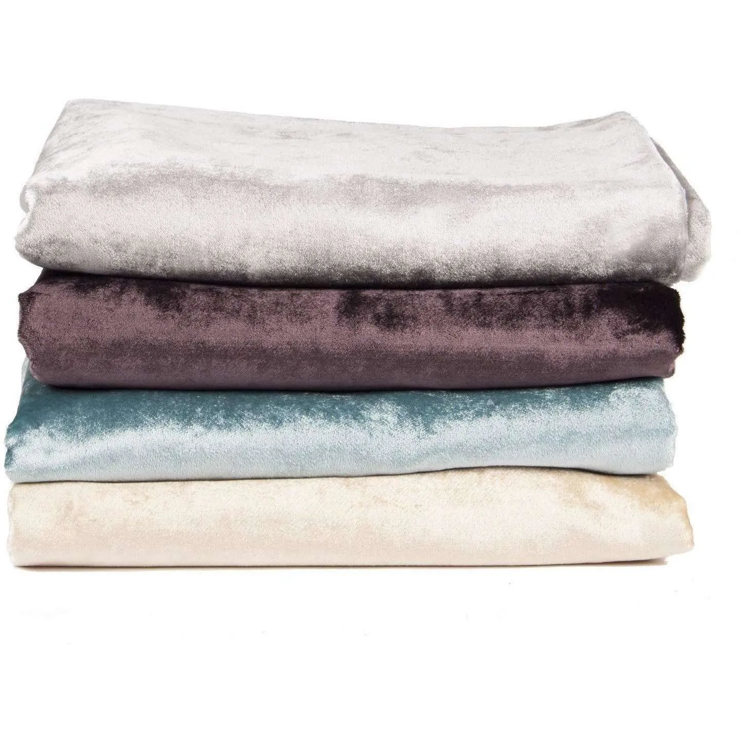 Crushed Velvet Duck Egg Blue Fabric