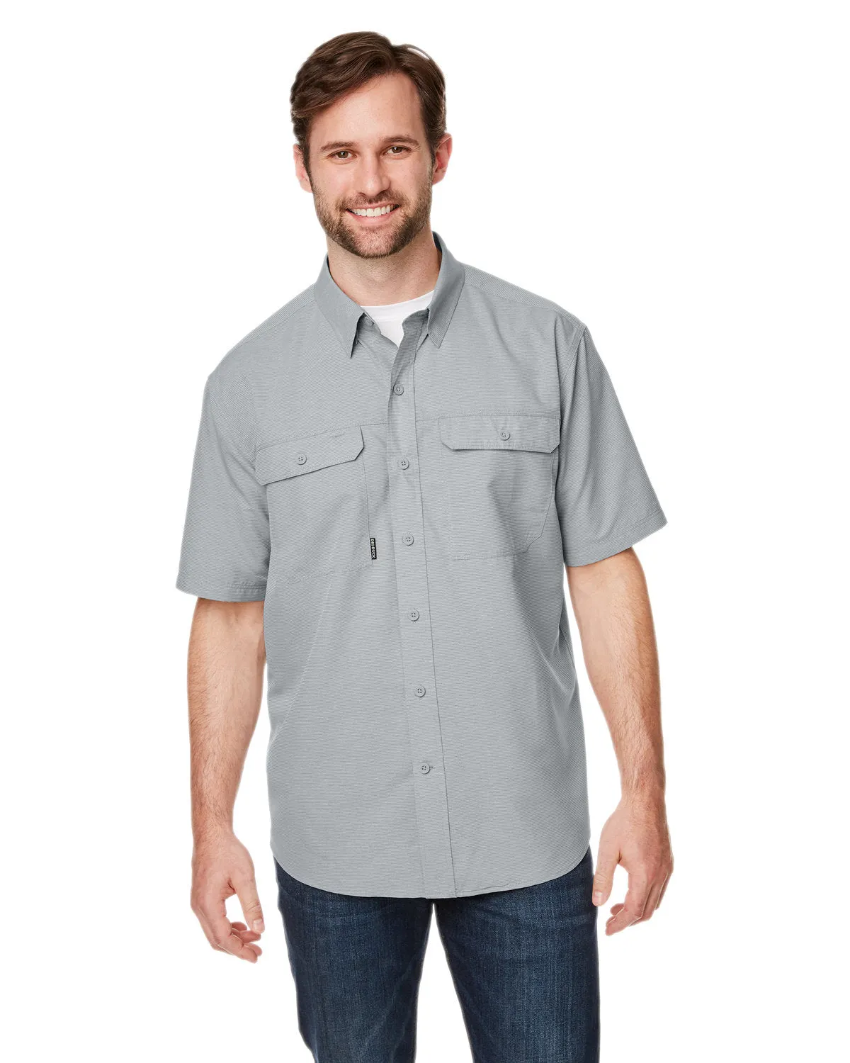 Dri Duck 4445DD Men's Crossroad Dobby Short-Sleeve Woven Shirt