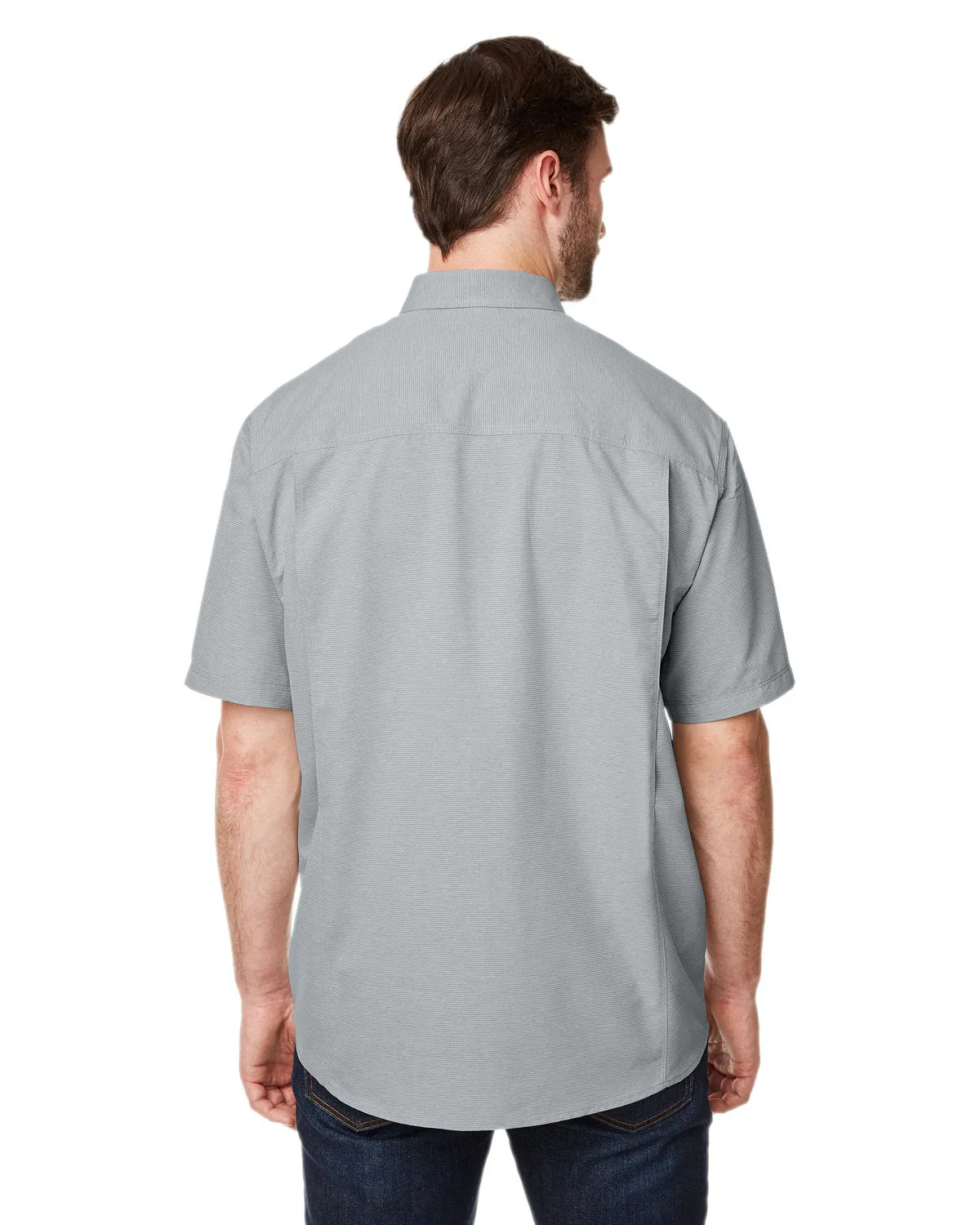 Dri Duck 4445DD Men's Crossroad Dobby Short-Sleeve Woven Shirt