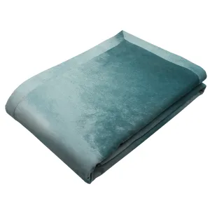 Duck Egg Blue Crushed Velvet Throws & Runners