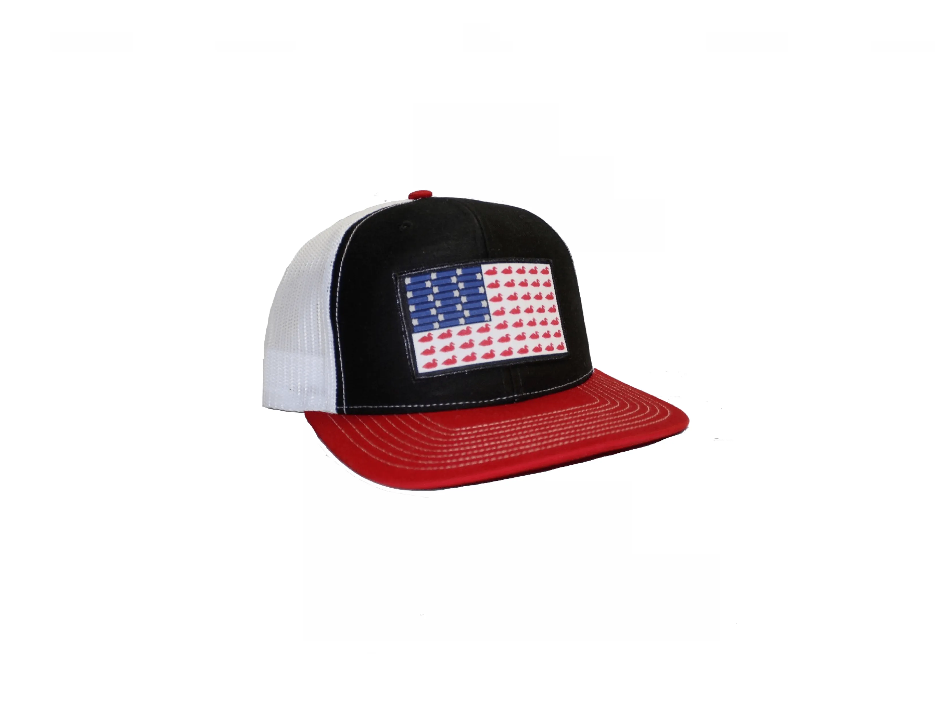 Ducks And Bullets Flag Patch Trucker Hat | East Coast Waterfowl