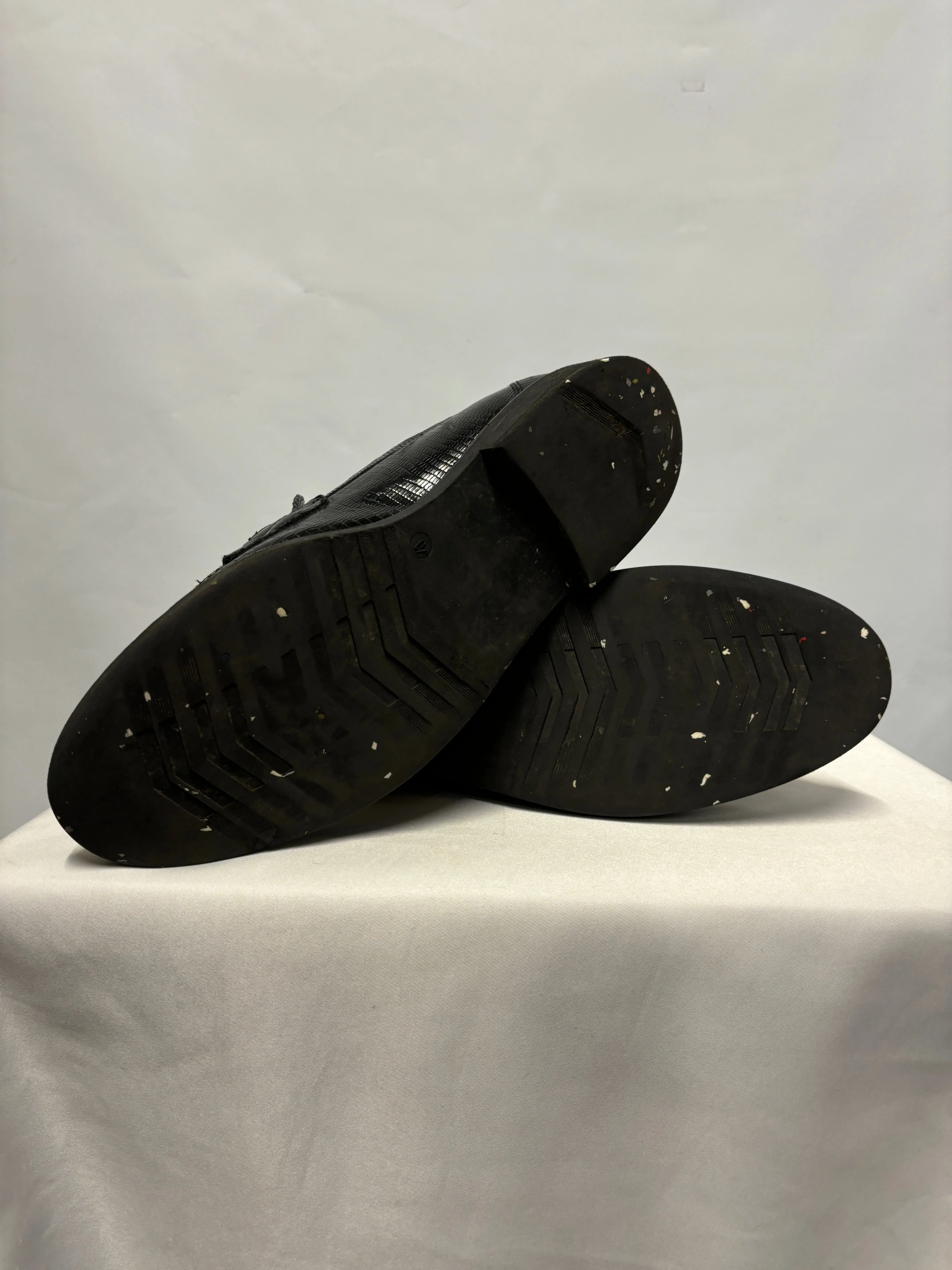 Dune Black Leather Loafers UK 8