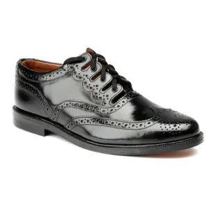 Economy Black Ghillie Brogue by Thistle Shoes