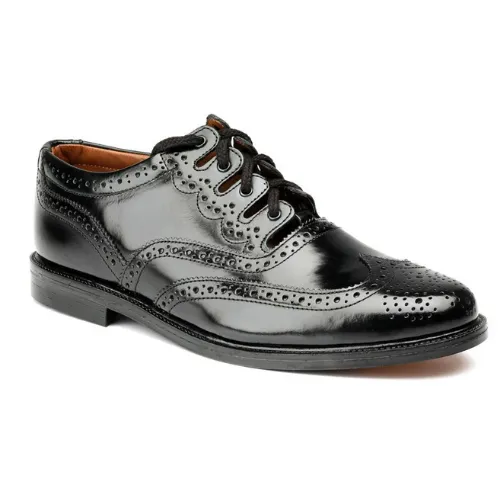Economy Black Ghillie Brogue by Thistle Shoes