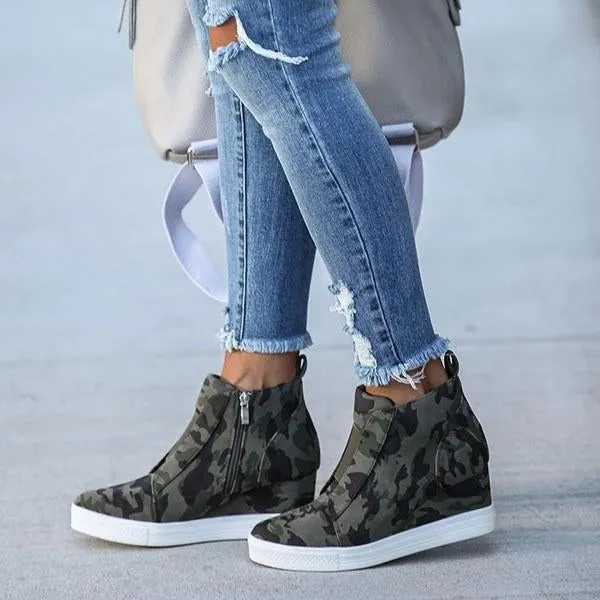 extra mile wedge sneakers