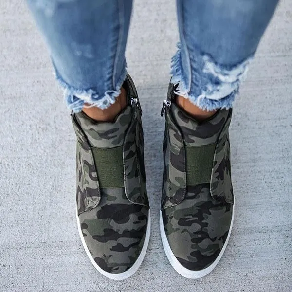 extra mile wedge sneakers