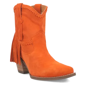 Fandango Orange Suede Leather & Fringe Bootie (DS) Fandango Orange Suede Leather & Fringe Bootie (DS)