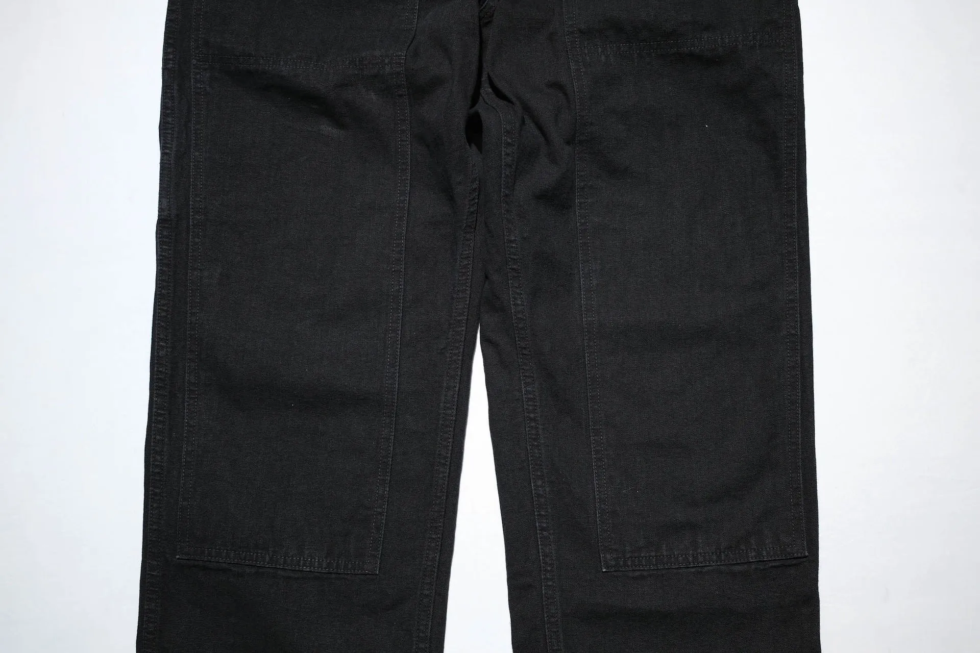 Freewheelers 11oz Duck Canvas "Chopper Builder" Work Trousers (Rude Black)
