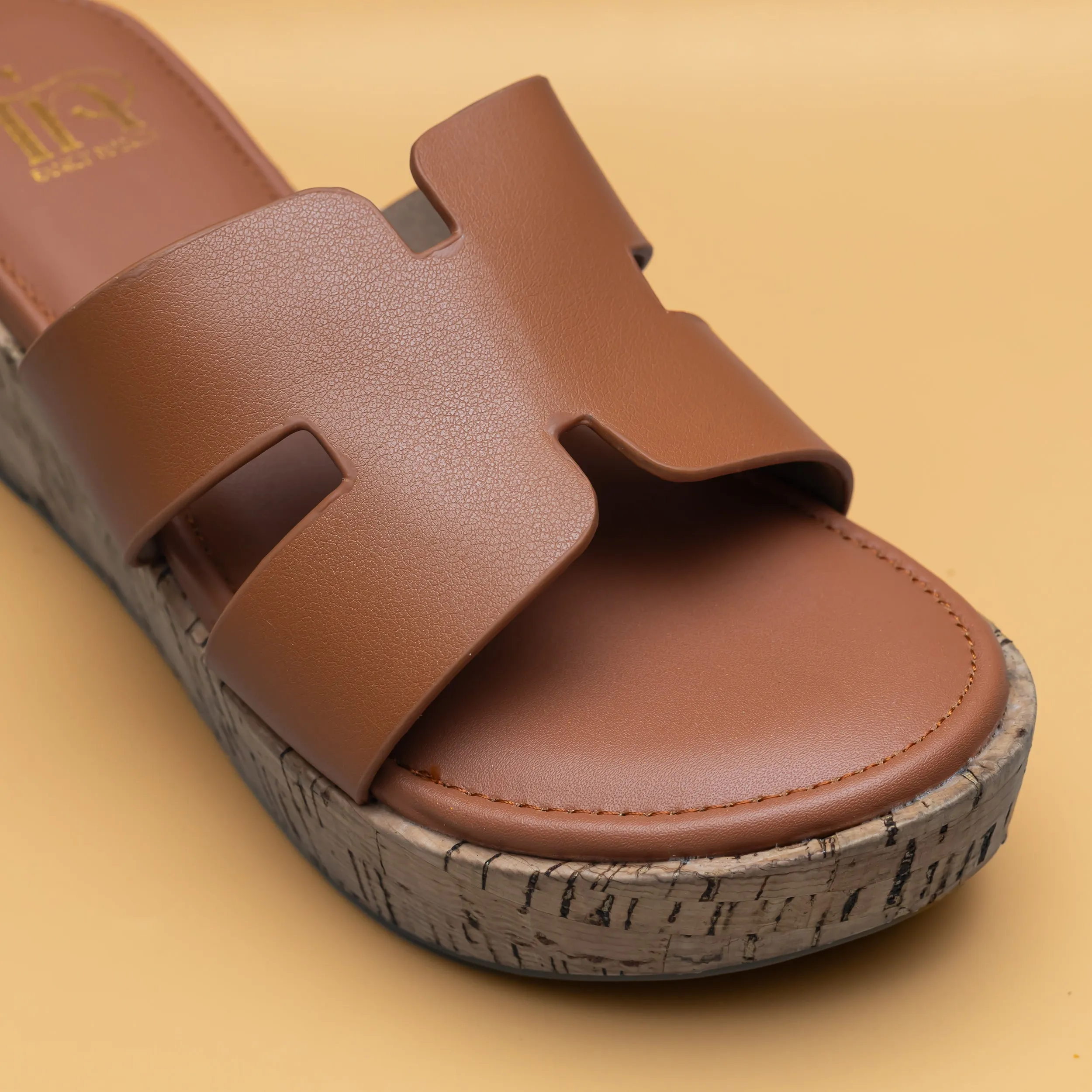 H Cork Wedges - Tan