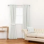 Heacham Stripe Duck Egg Curtain Fabric