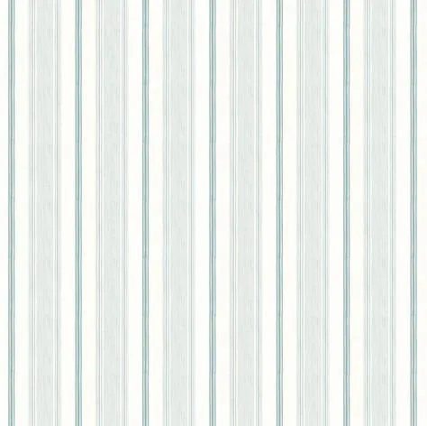Heacham Stripe Duck Egg Curtain Fabric