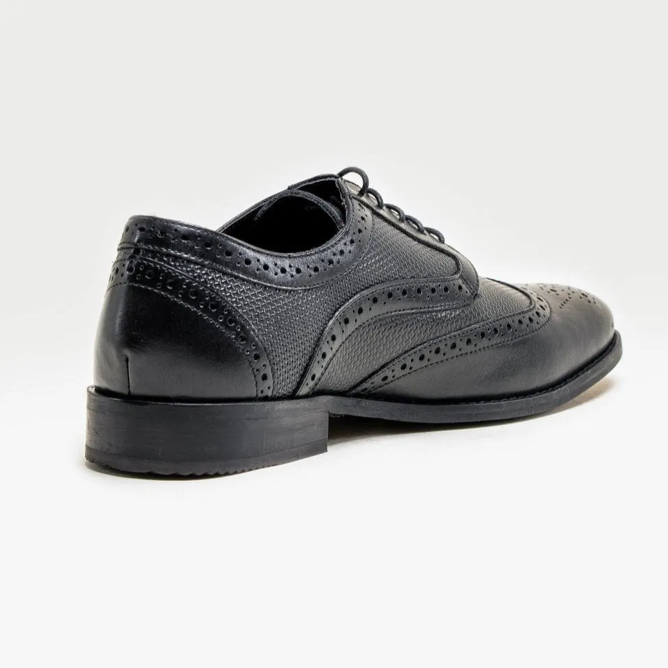 HOUSE OF CAVANI Orleans Brogue Shoe - BLACK