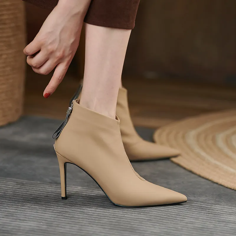 Ina Women's Stiletto Nude Ankle Boots