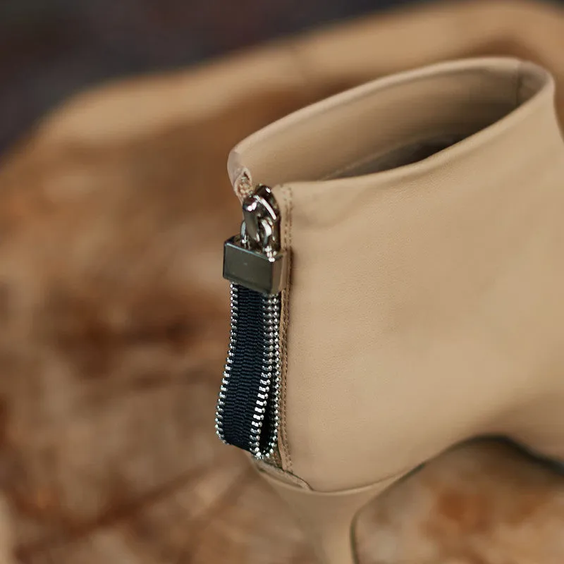 Ina Women's Stiletto Nude Ankle Boots