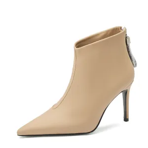 Ina Women's Stiletto Nude Ankle Boots