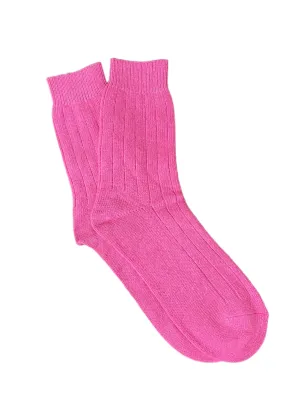 Irish Merino Wool Socks | Pink