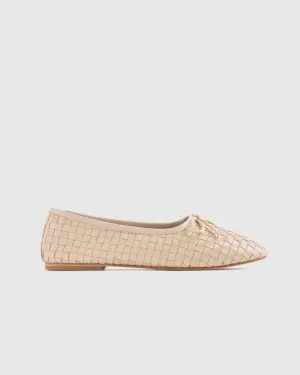 Italian Leather Handwoven Ballet Flat