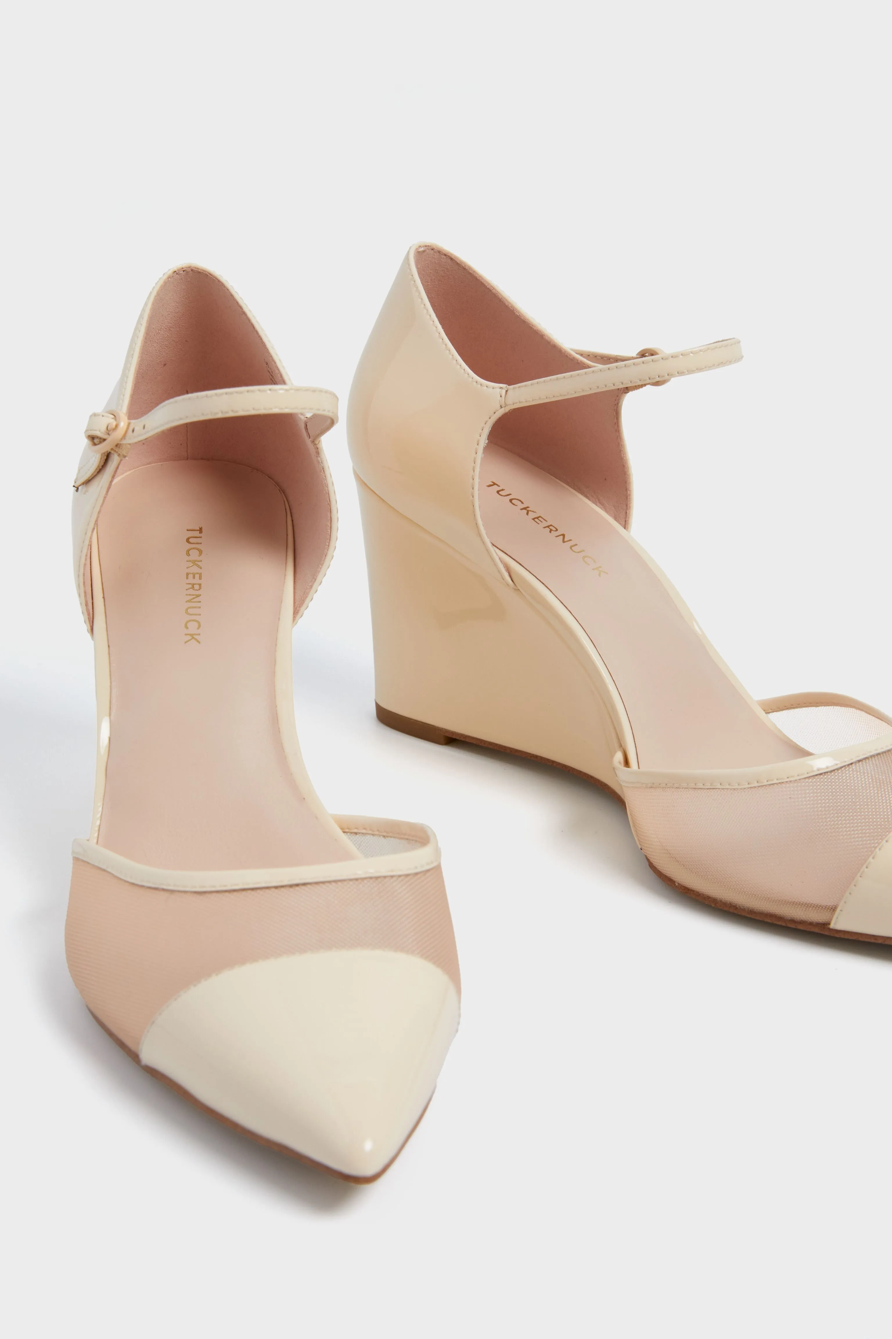 Ivory Patent Darcy Wedges