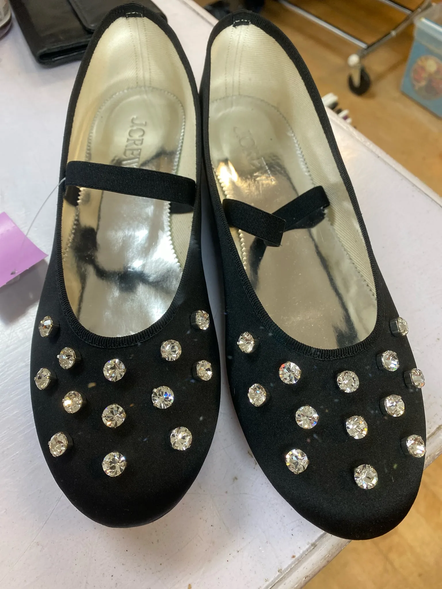 J Crew Size 10 Black Ballet Flat Flats