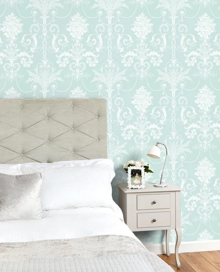 Josette Duck Egg Wallpaper