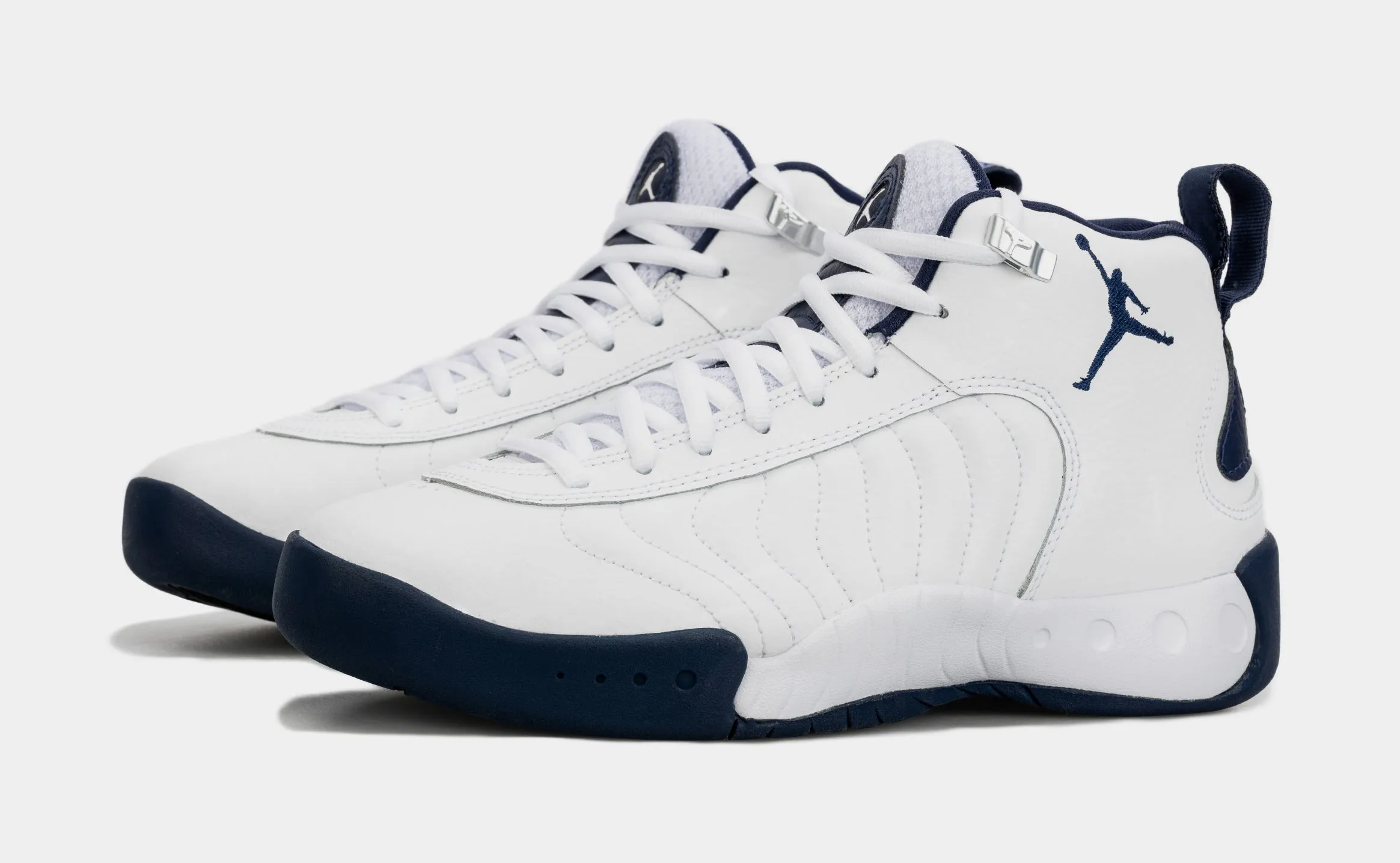 Jumpman Pro Mens Basketball Shoes (White/Blue)