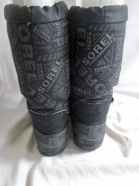 Junior Youth Boys SOREL ILLUMINITE Insulated Rain Snow Boots Shoes Winter BLACK 5 Duck