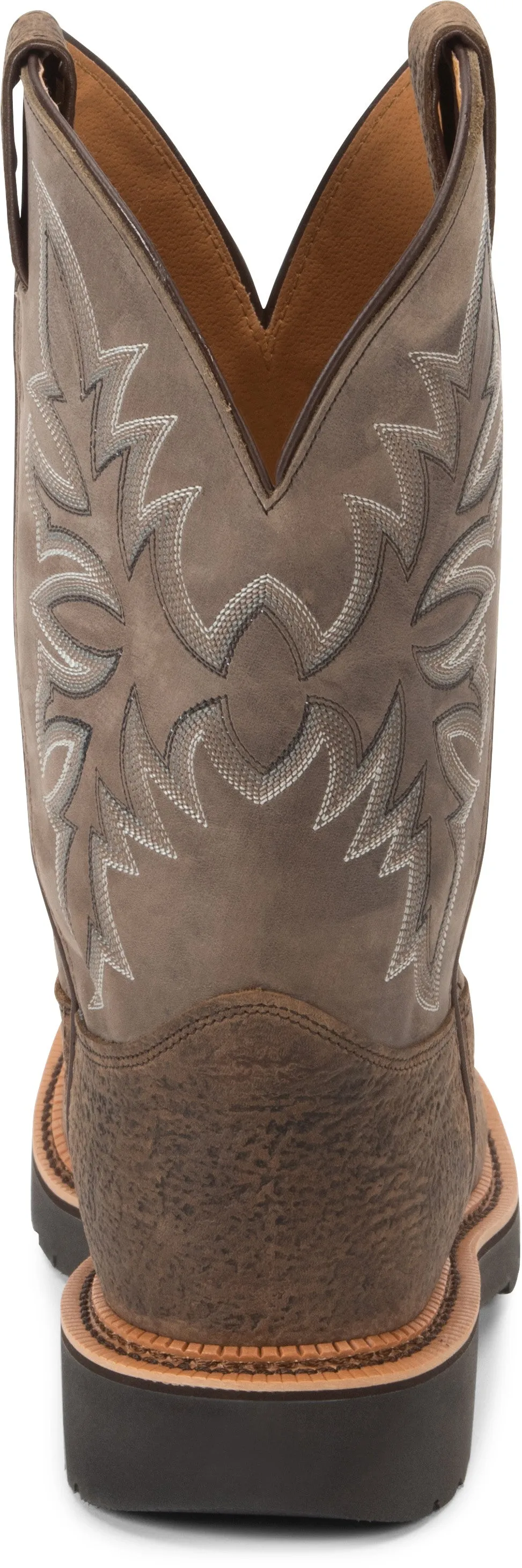 'Justin' Men's 11" Scottsbluff Western Square Toe EH Soft Toe Work - Grey