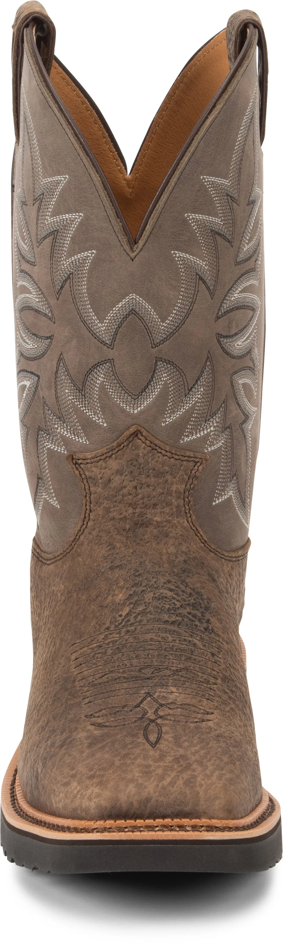 'Justin' Men's 11" Scottsbluff Western Square Toe EH Soft Toe Work - Grey