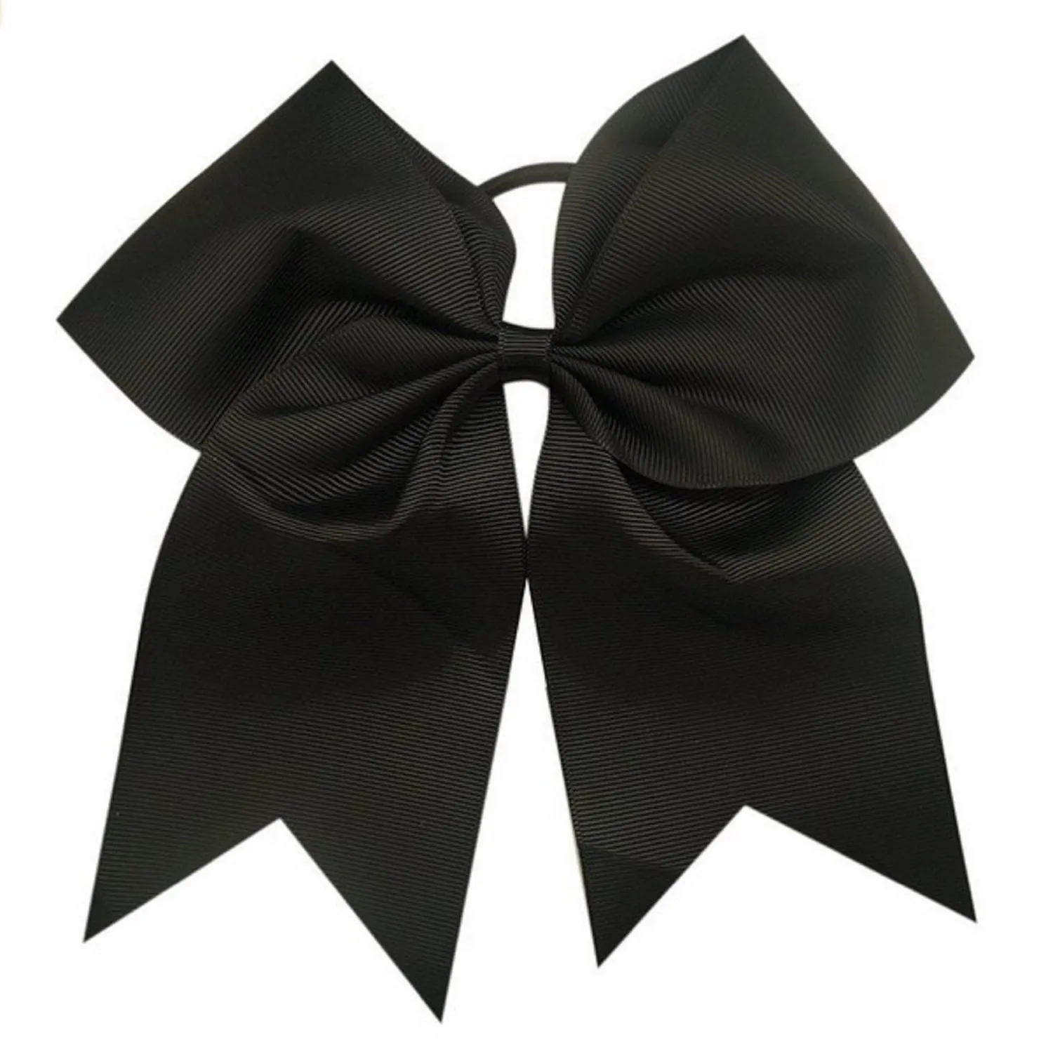 Kenz Laurenz Cheer Bows Black Cheerleading Softball - Gifts for Girls and Women Team Bow with Ponytail Holder Complete Your Cheerleader Outfit Uniform Strong Hair Ties Bands Elastics (1)