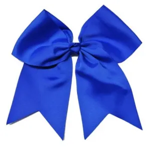 Kenz Laurenz Cheer Bows Blue Cheerleading Softball - Gifts for Girls and Women Team Bow with Ponytail Holder Complete Your Cheerleader Outfit Uniform Strong Hair Ties Bands Elastics (1)