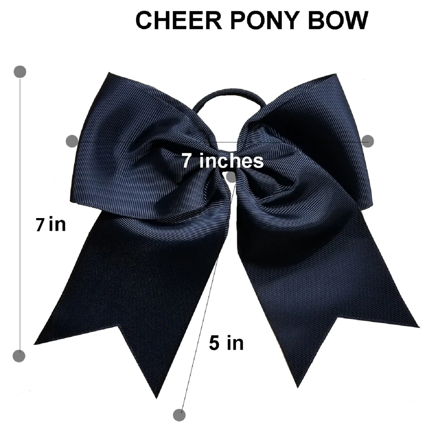 Kenz Laurenz Cheer Bows White Cheerleading Softball - Gifts for Girls and Women Team Bow with Ponytail Holder Complete Your Cheerleader Outfit Uniform Strong Hair Ties Bands Elastics (1)