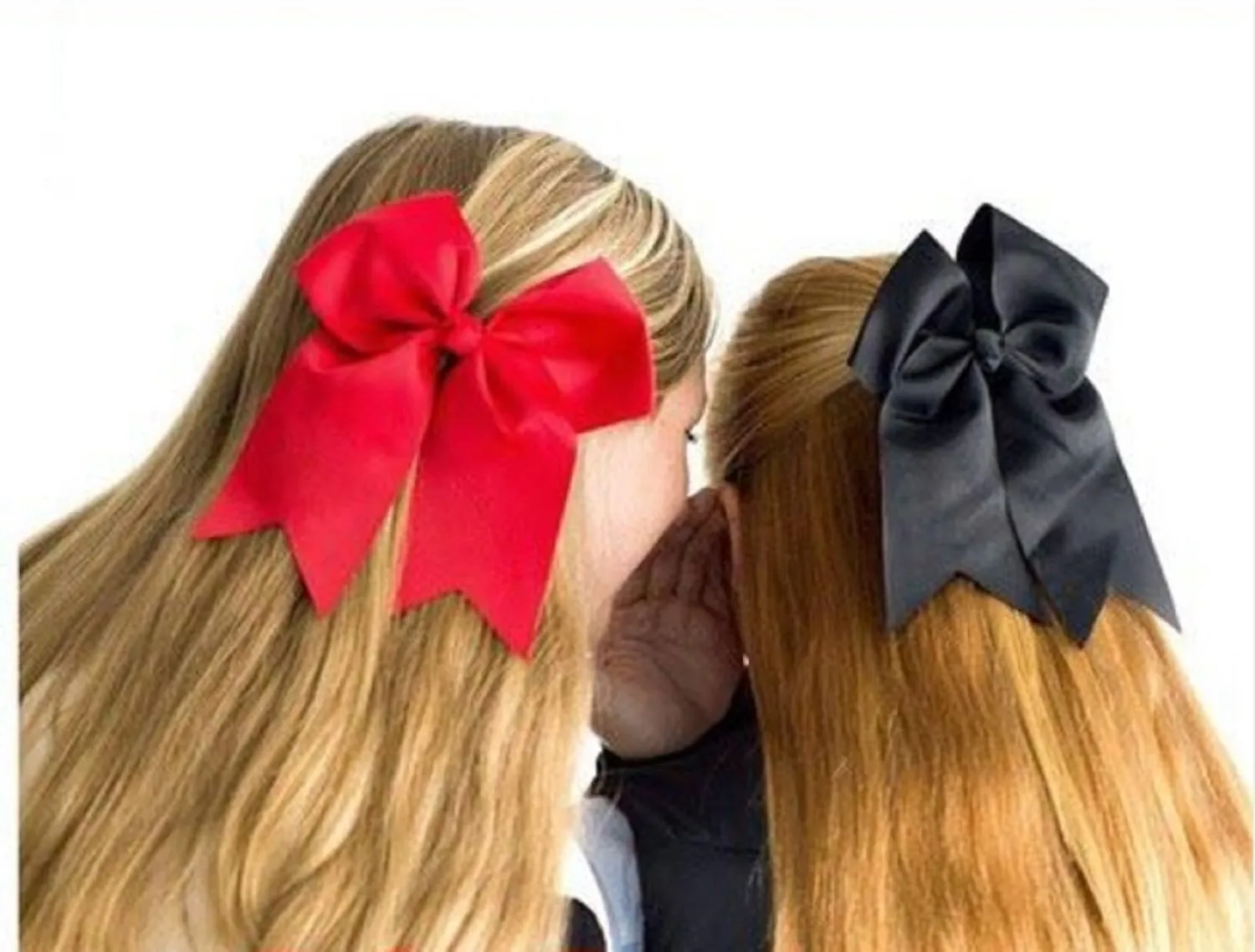 Kenz Laurenz Cheer Bows White Cheerleading Softball - Gifts for Girls and Women Team Bow with Ponytail Holder Complete Your Cheerleader Outfit Uniform Strong Hair Ties Bands Elastics (1)