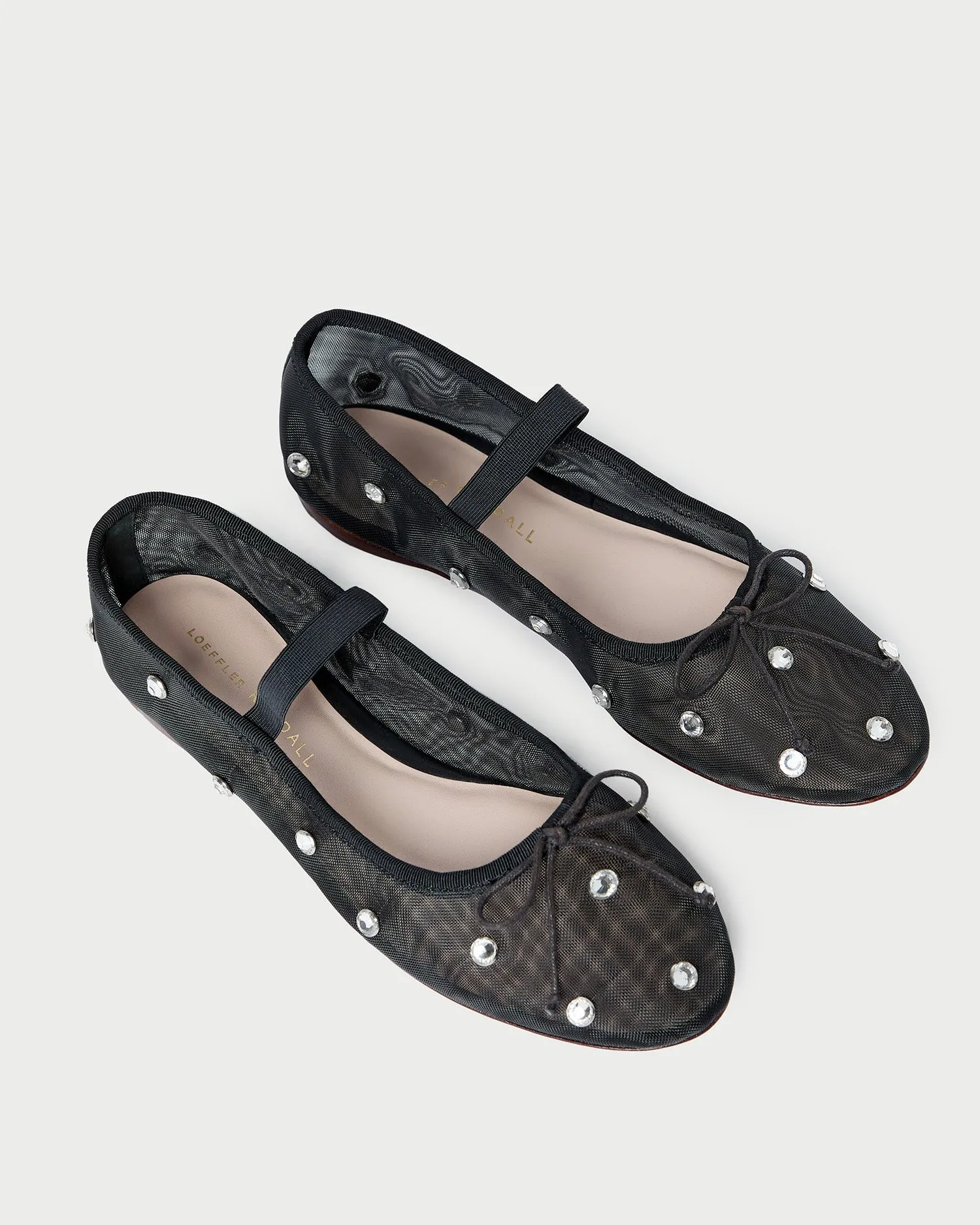 Leonie Black/Crystal Ballet Flat