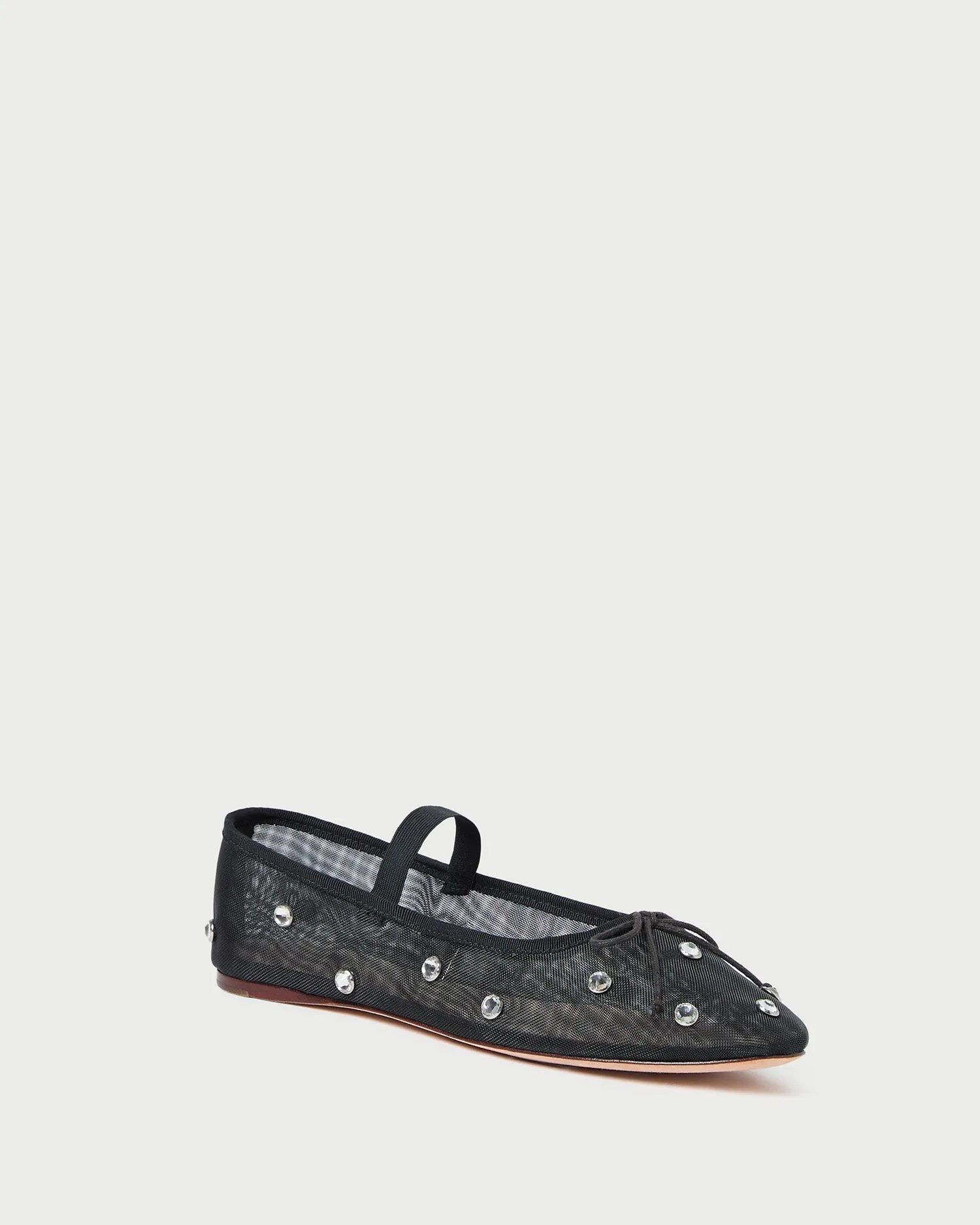 Leonie Black/Crystal Ballet Flat