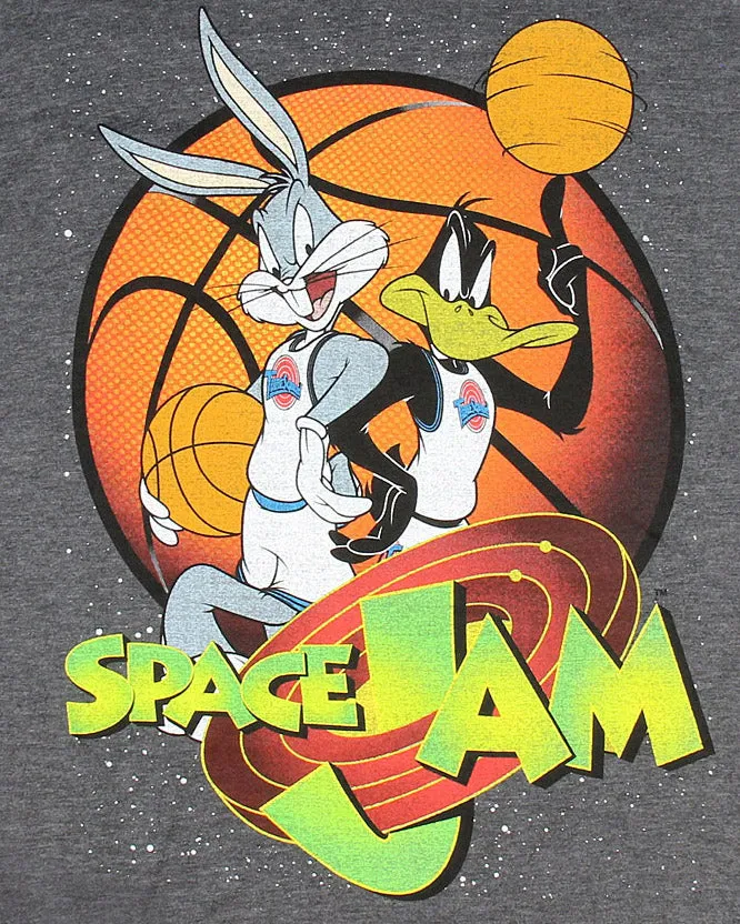 Looney Tunes Men's Space Jam Bugs and Daffy Tune Squad T-Shirt Adult