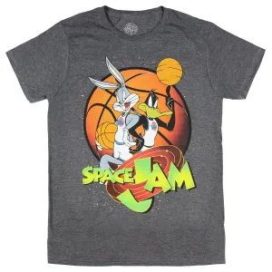 Looney Tunes Men's Space Jam Bugs and Daffy Tune Squad T-Shirt Adult