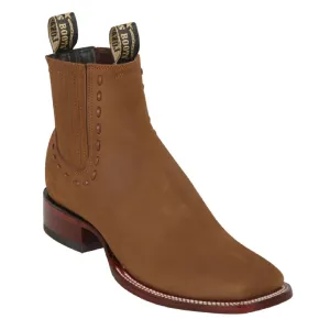 Los Altos Boots Women # 32B6350 Ladies Charro Short Boot Wide Square Toe| Style Nobuk Boots | Color Shedron