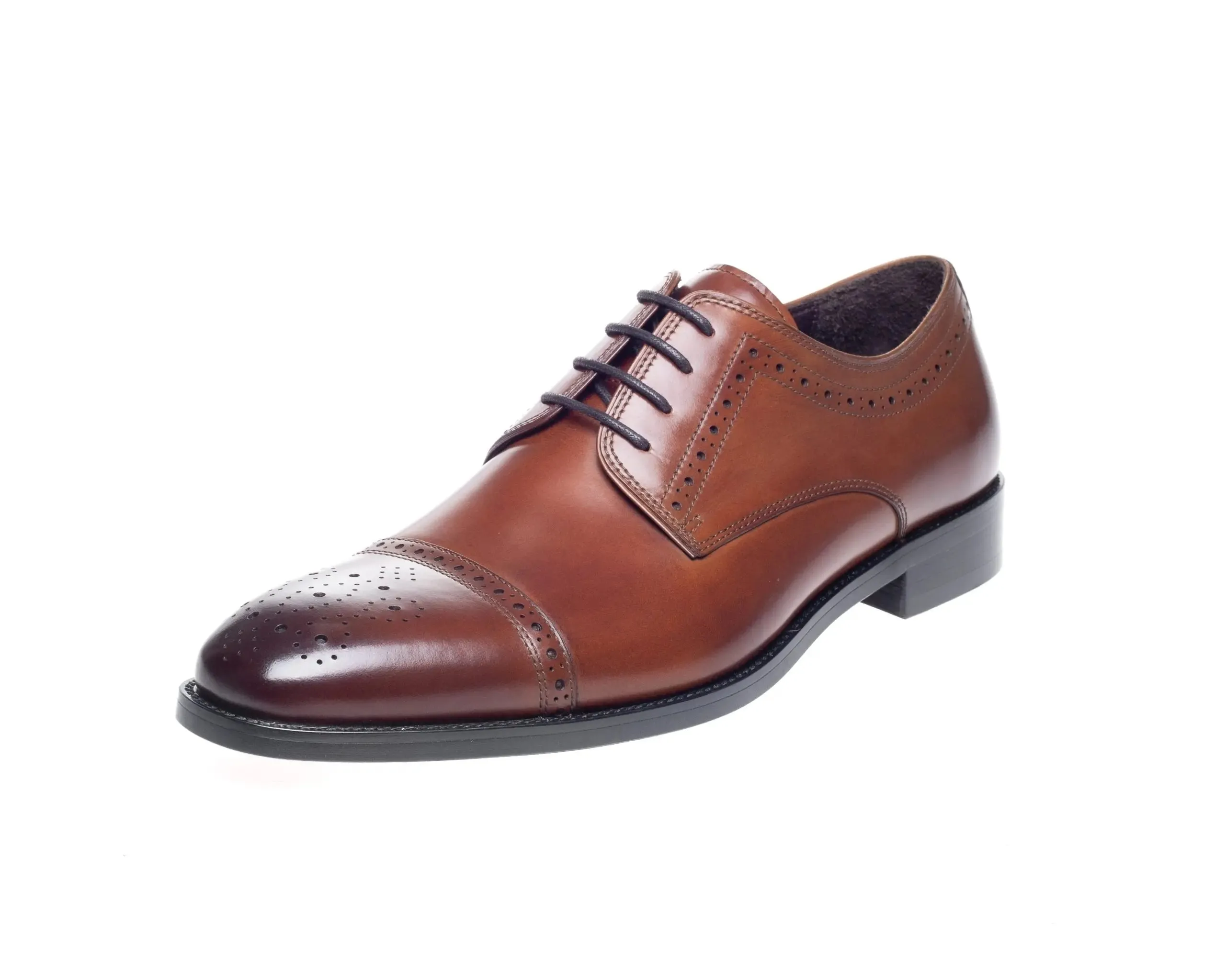 Lucan Derby Semi Brogues - Tan