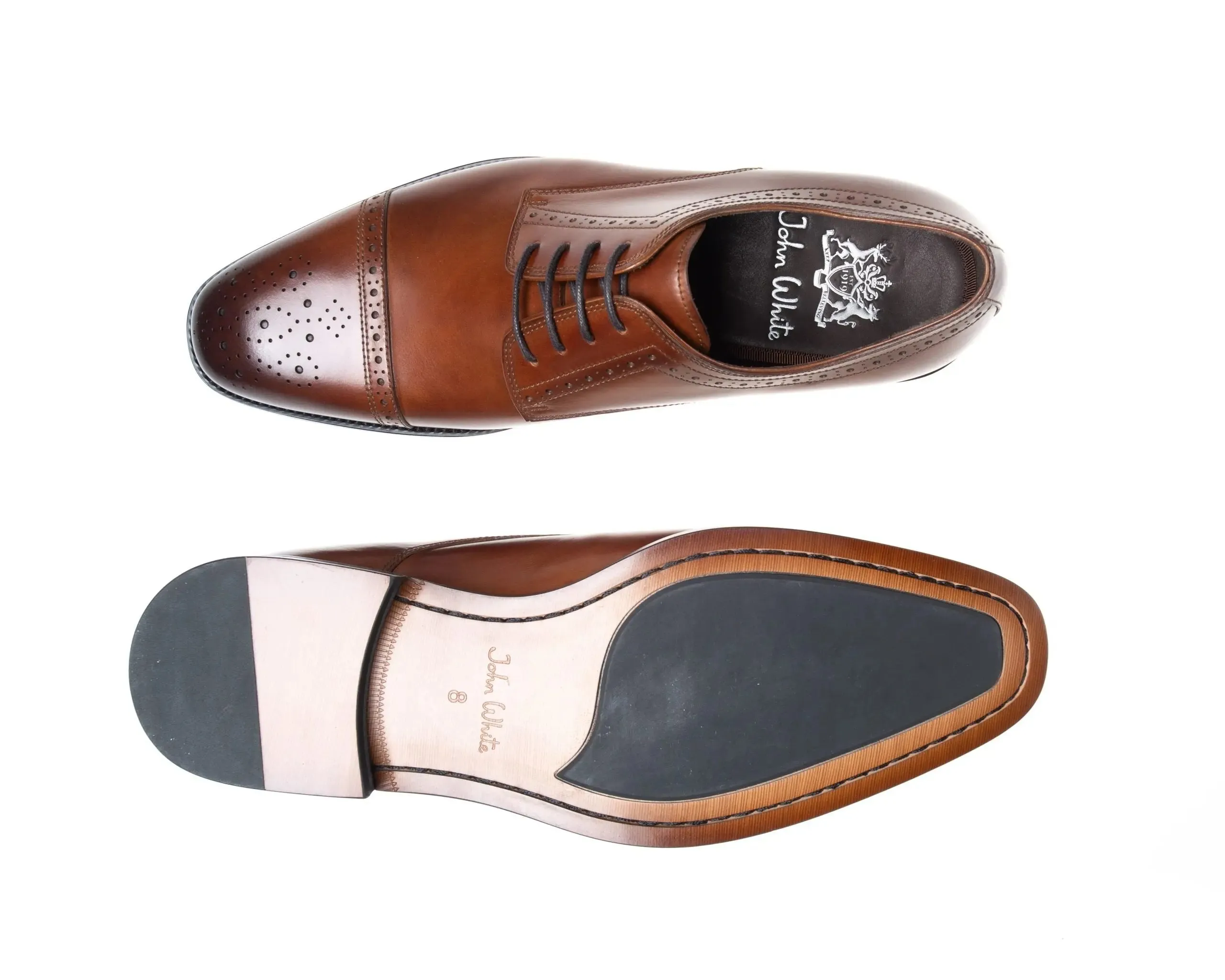 Lucan Derby Semi Brogues - Tan