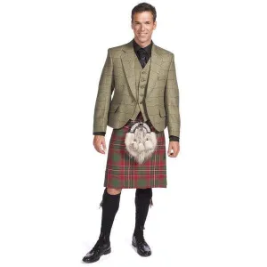 Luxury Tweed Estate Jacket Outfit with 8 yd Heavyweight Kilt - Made to Order
