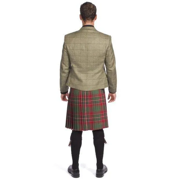 Luxury Tweed Estate Jacket Outfit with 8 yd Heavyweight Kilt - Made to Order